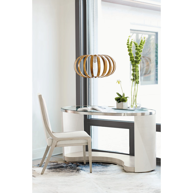 Cream Upholstered Transitional Wood Side Chair