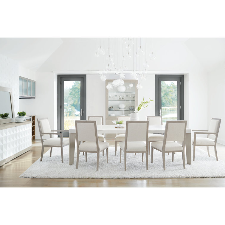 Gray Linen Upholstered Transitional Side Chair