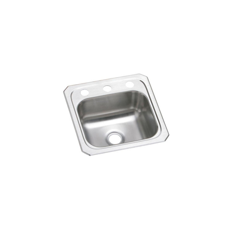 Celebrity 15" Silver Stainless Steel Drop-In Kitchen Sink