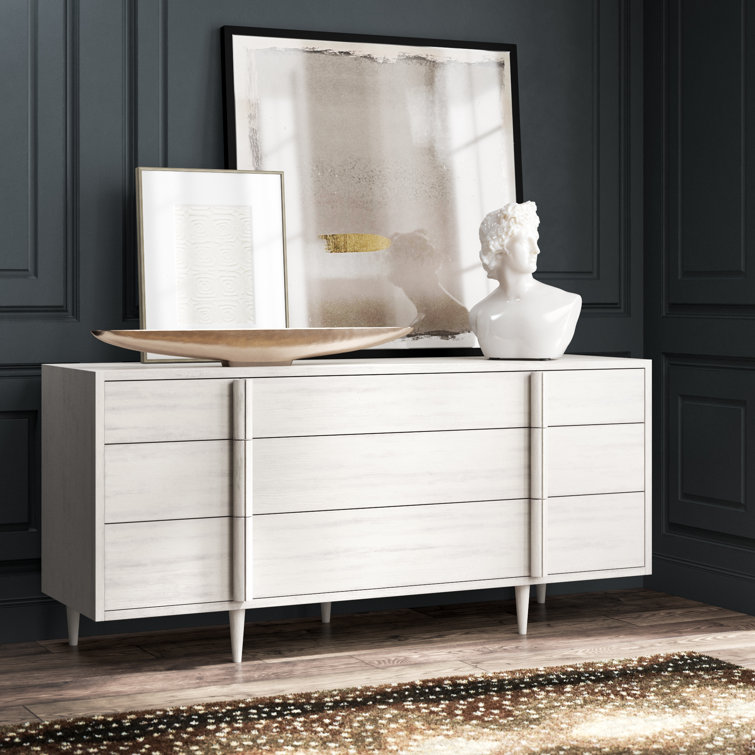 Noir Morten 9-Drawer Mahogany Dresser in Neutral Finish
