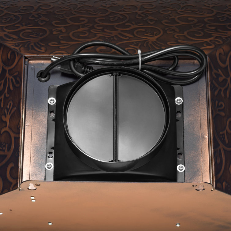 30-Inch Embossed Copper Convertible Wall Mount Range Hood