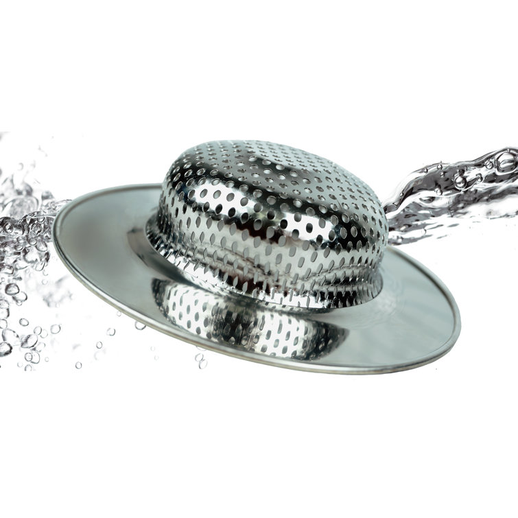 Polished Stainless Steel Large Sink Strainer with Precision Holes