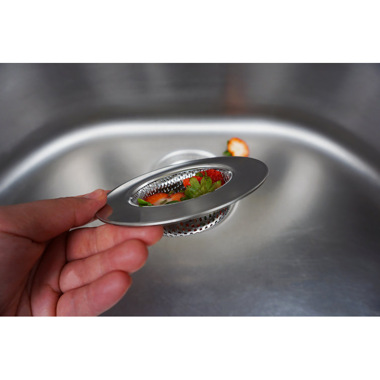 Polished Stainless Steel Large Sink Strainer with Precision Holes