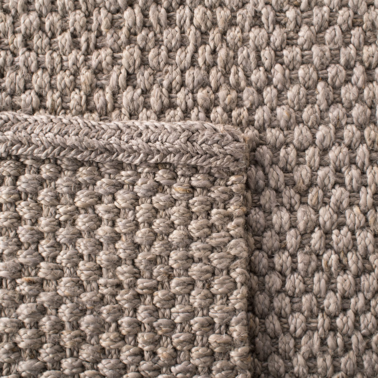 Nigel Stone Handwoven Jute Basket Weave Rug, 5' x 8'