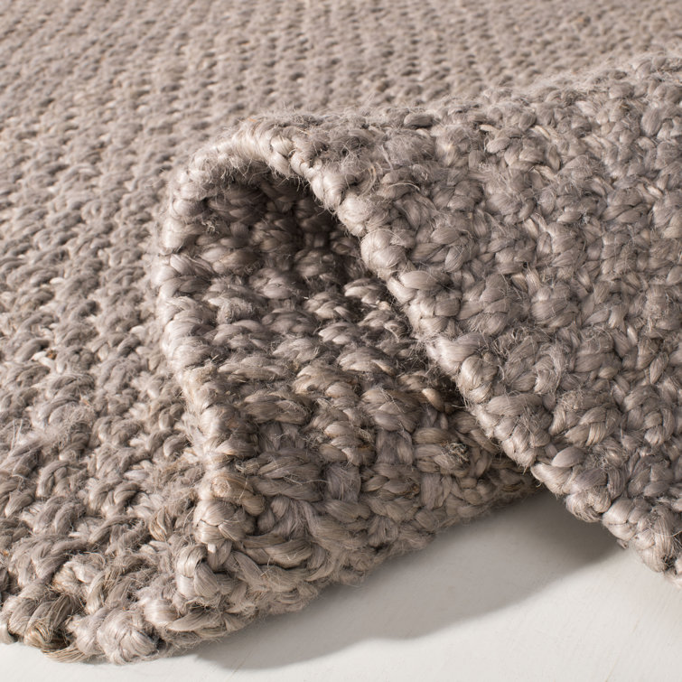 Nigel Stone Handwoven Jute Basket Weave Rug, 5' x 8'
