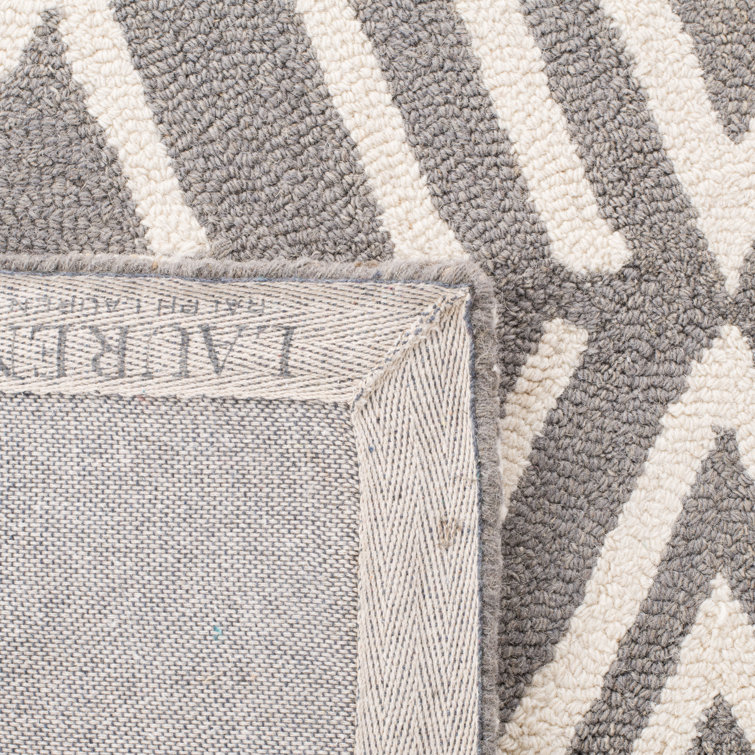 Sepia Geometric Wool Handmade Tufted 8' x 10' Rug