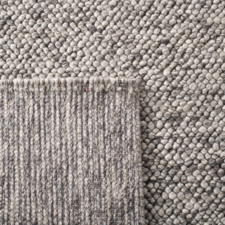Handmade Melange Stripe Wool Viscose Cotton 8' x 10' Rug
