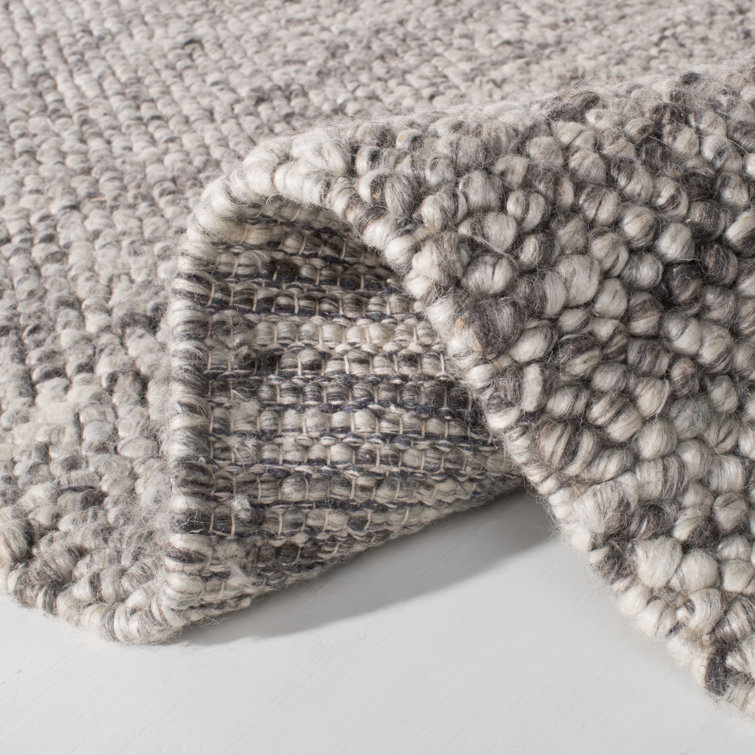 Handmade Melange Stripe Wool Viscose Cotton 8' x 10' Rug