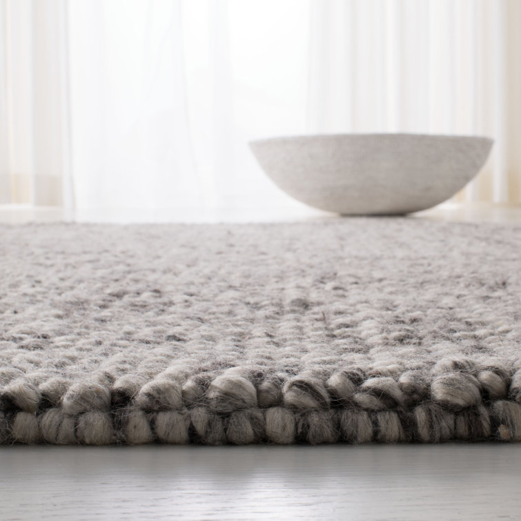 Handmade Melange Stripe Wool Viscose Cotton 8' x 10' Rug