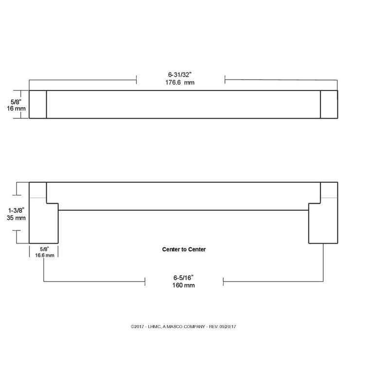 Stainless Steel Modern Bar Pull with Mounting Hardware