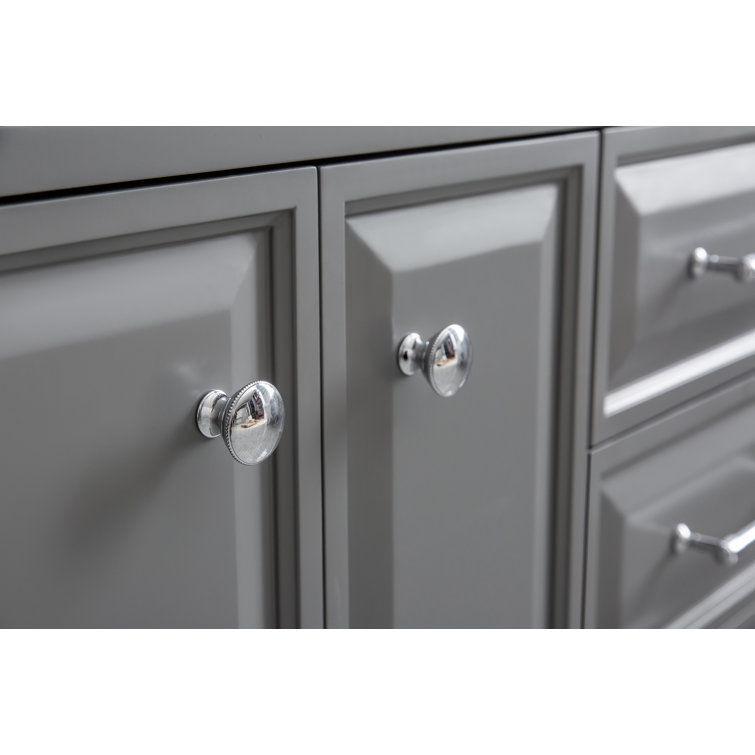 Palace 60'' Cashmere Gray Double Bathroom Vanity with Quartz Top