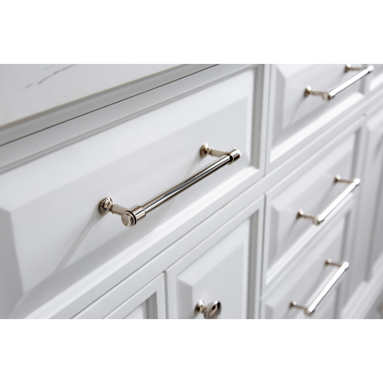 Palace 60'' Pure White Double Vanity with Quartz Top