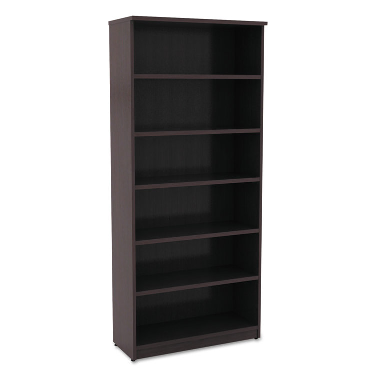 Espresso Woodgrain Laminate Adjustable Bookcase