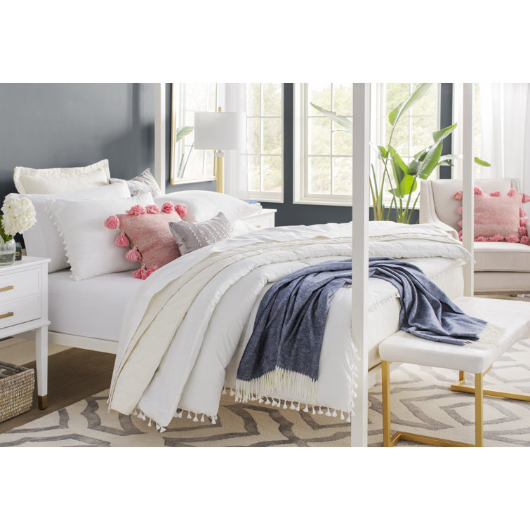 Westerleigh Sophisticated White End Table with Gold Accents