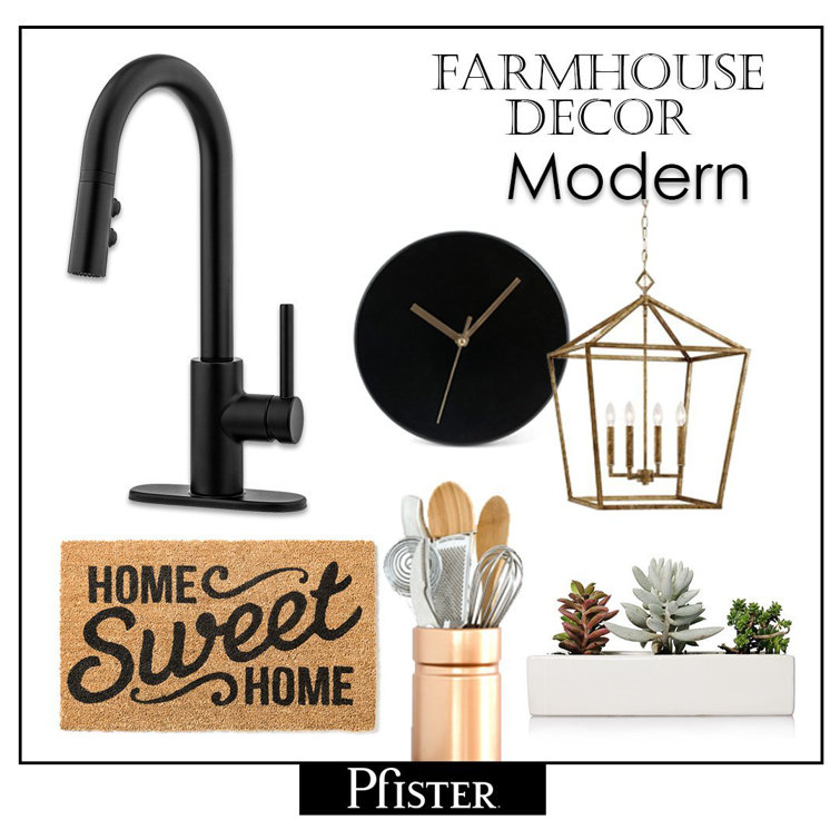 Stellen Matte Black Modern Pull-Down Bar Faucet
