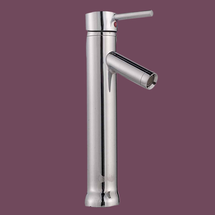 Chrome Tall Single-Hole Bathroom Faucet with Drain Assembly