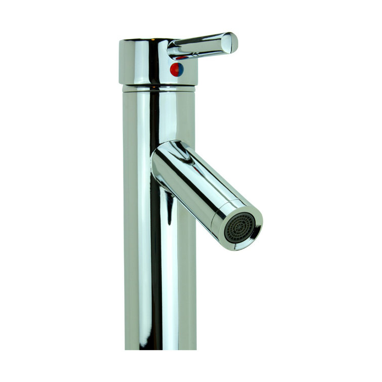 Chrome Tall Single-Hole Bathroom Faucet with Drain Assembly