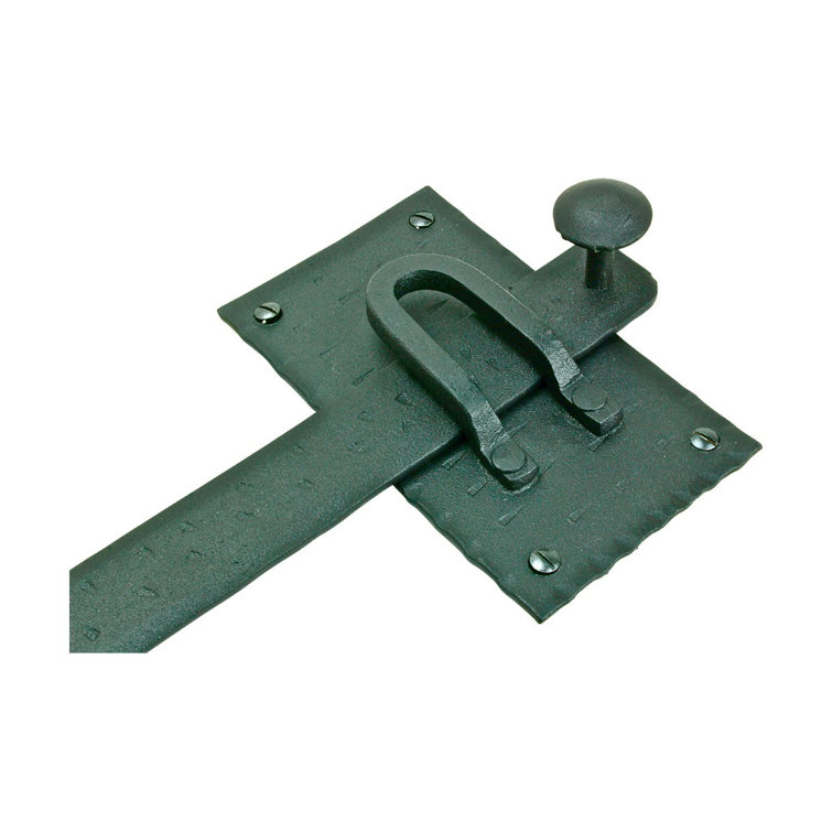 12" Black Wrought Iron Gate and Door Latch Set