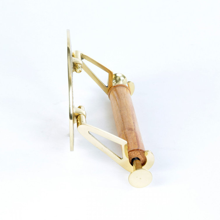 Victorian Brass Wall Mount Toilet Paper Holder with Polished Finish