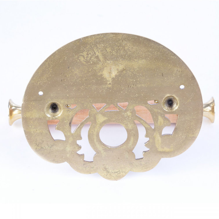 Victorian Brass Wall Mount Toilet Paper Holder with Polished Finish