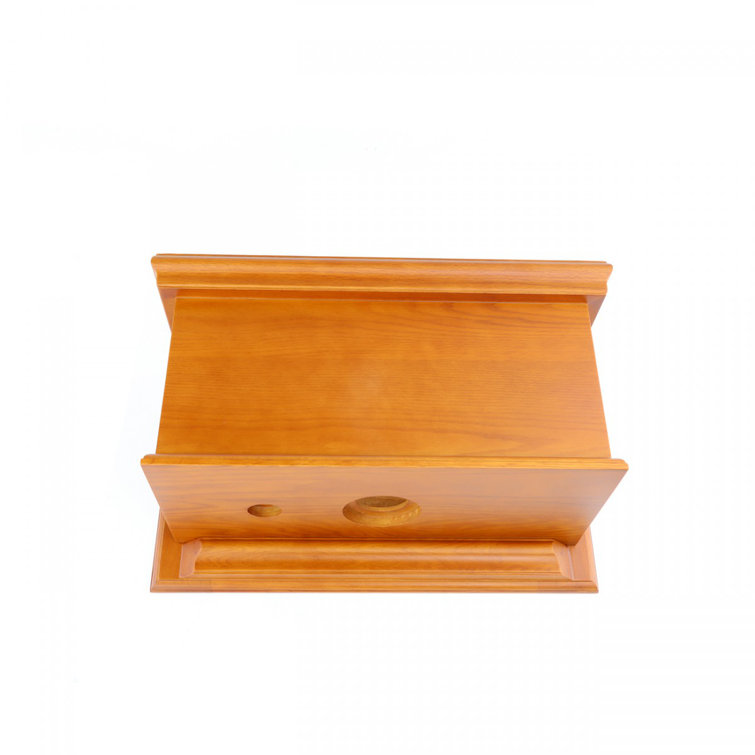 Victorian High Tank Pull Chain Toilet with Light Oak Finish