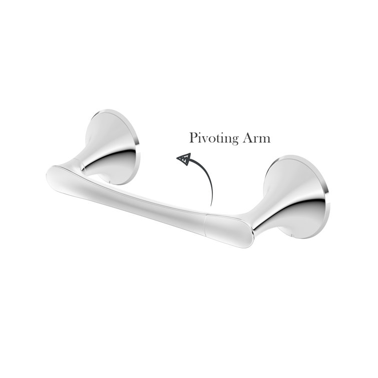 Rhen Polished Chrome Wall Mount Toilet Paper Holder