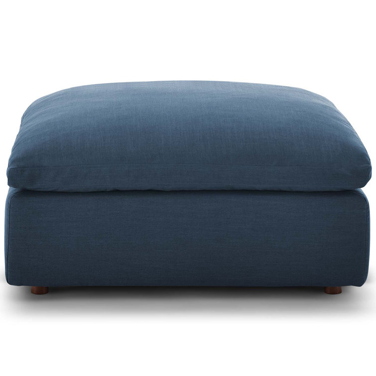 Commix Azure Overstuffed Down-Filled Ottoman