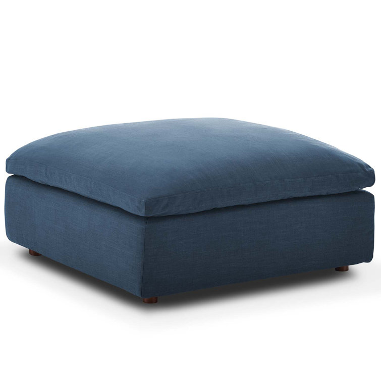 Commix Azure Overstuffed Down-Filled Ottoman