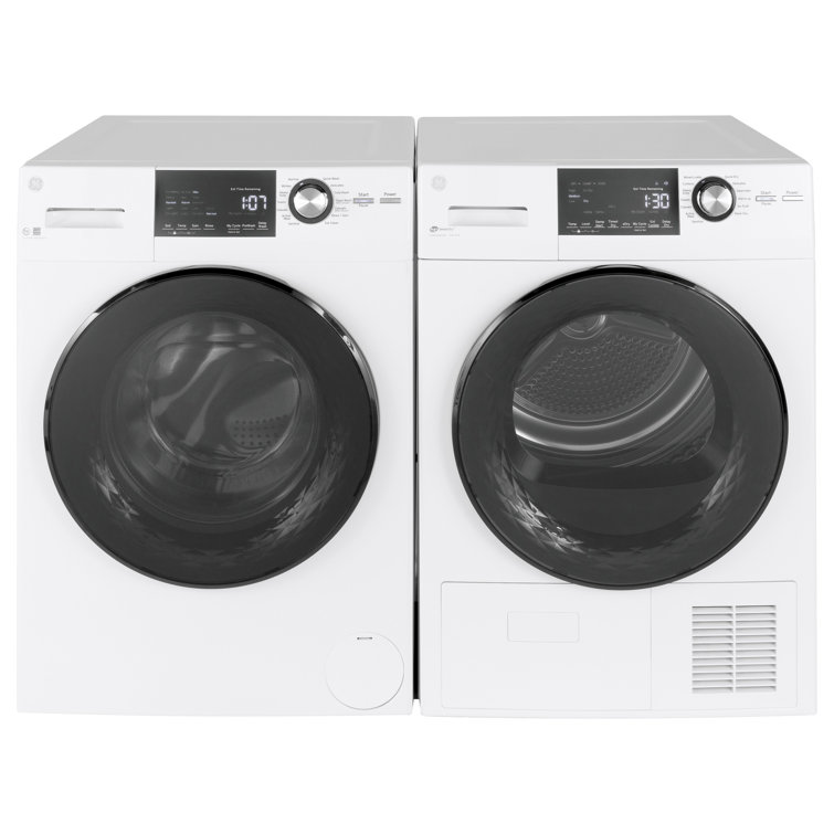 White 4.1 cu. ft. Stackable Electric Dryer with Stainless Steel Drum