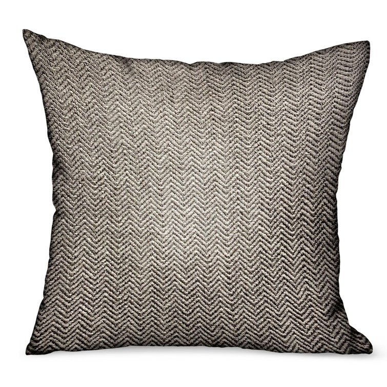 Gray Chevron Sunbrella Indoor/Outdoor Square Throw Pillow