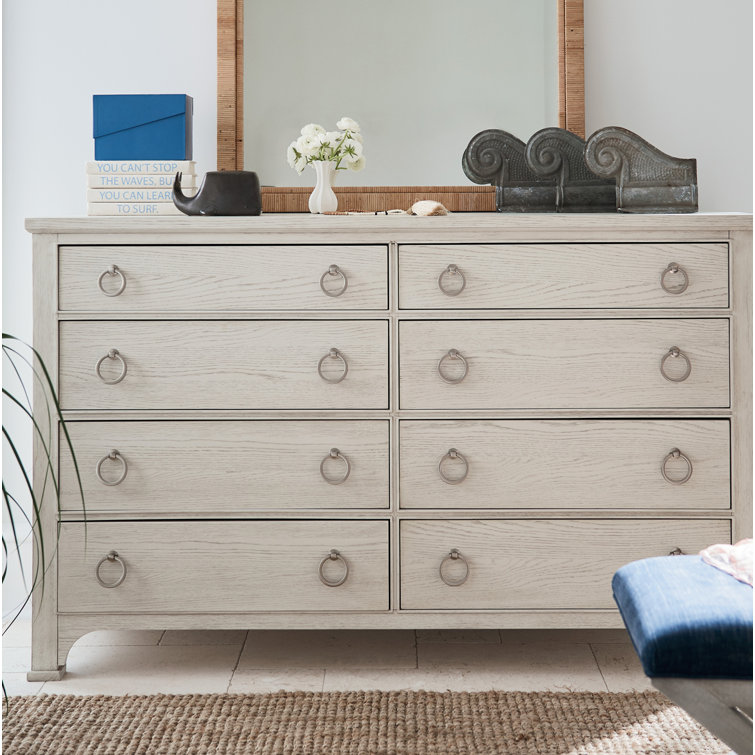 Coastal Escape Double Dresser with Dovetail Drawers in Beige