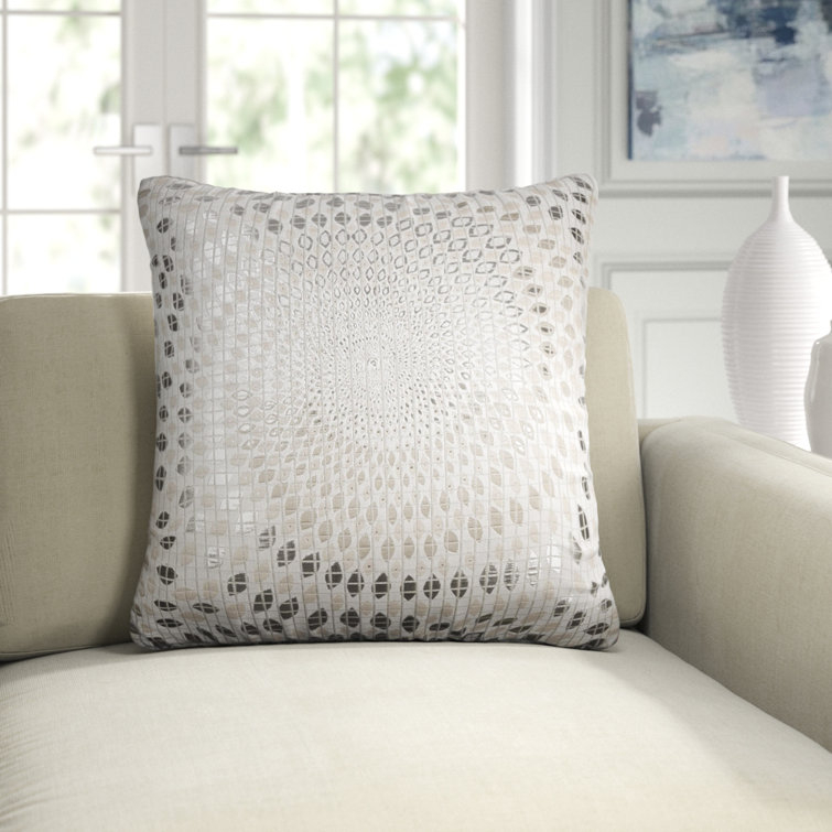 Copper and Brown Polyester Square Throw Pillow