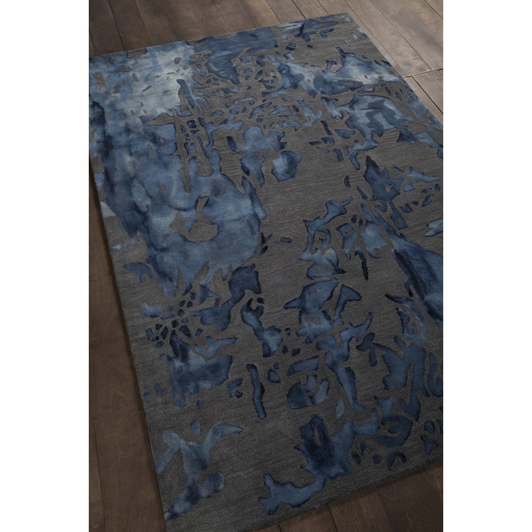 Brynn Blue and Gray Hand-Tufted Wool Rug