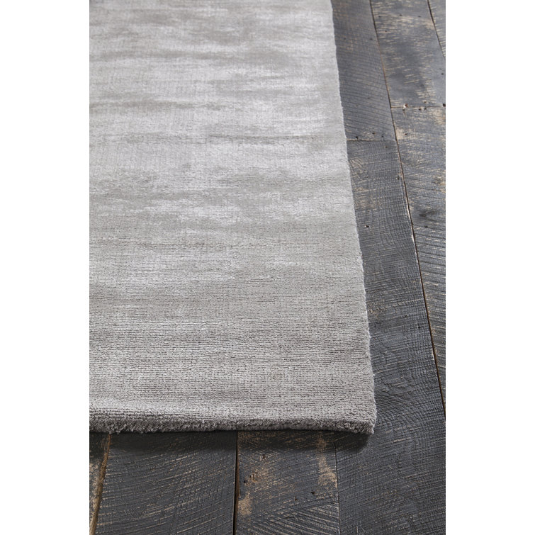 Gray Flat Woven Wool and Synthetic Area Rug, 9' x 13'