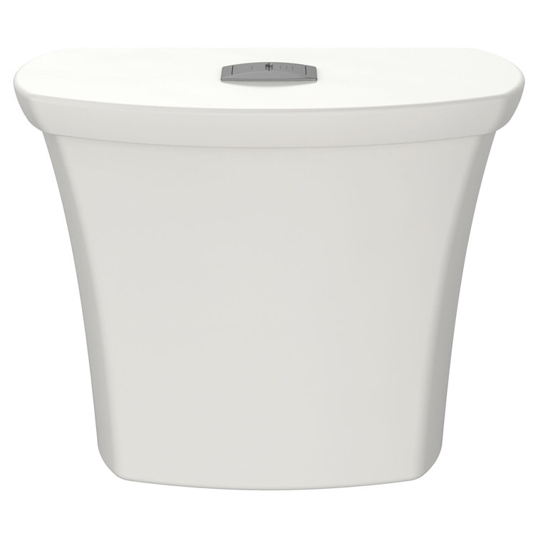 White Dual Flush Toilet Tank with Soft Angles