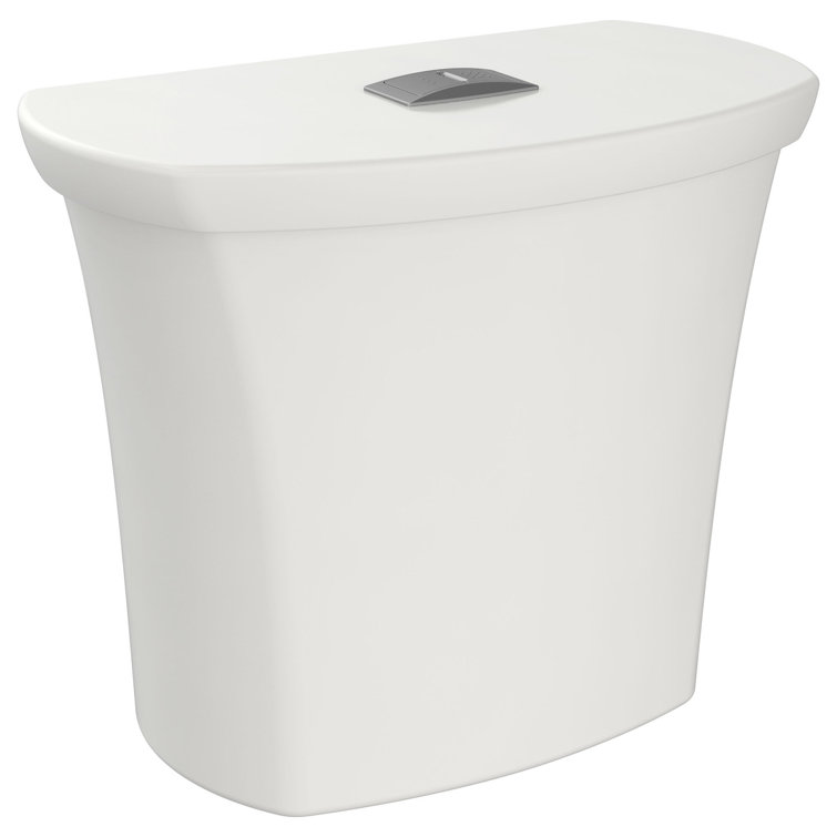 White Dual Flush Toilet Tank with Soft Angles