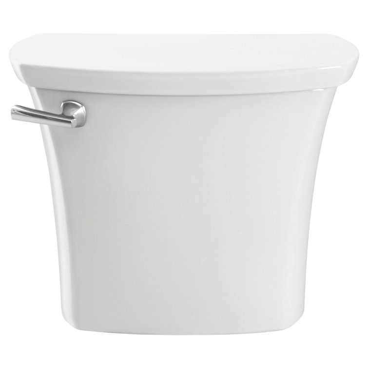 Edgemere White Vitreous China Toilet Tank with Soft Angles