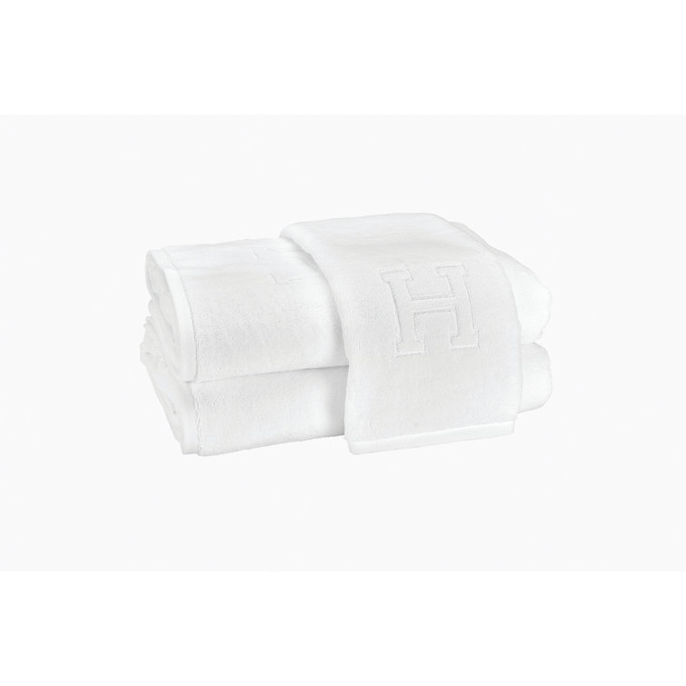White Egyptian Cotton Fingertip Monogrammed Washcloth