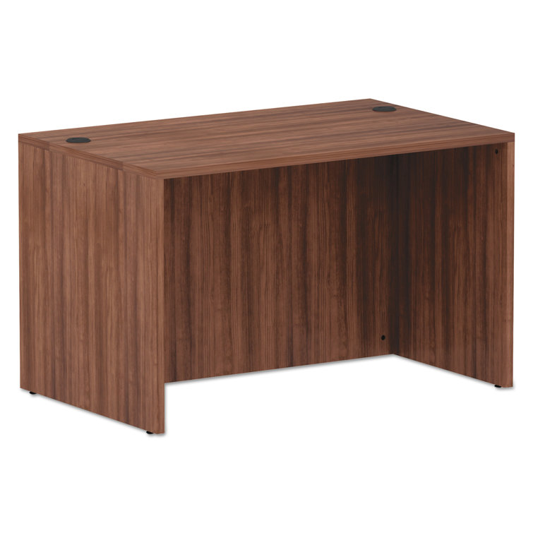 Adjustable Modern Walnut Desk with Integrated Filing Cabinet
