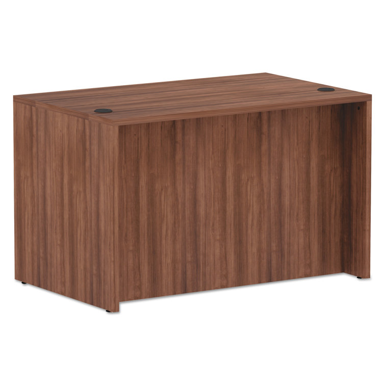 Adjustable Modern Walnut Desk with Integrated Filing Cabinet