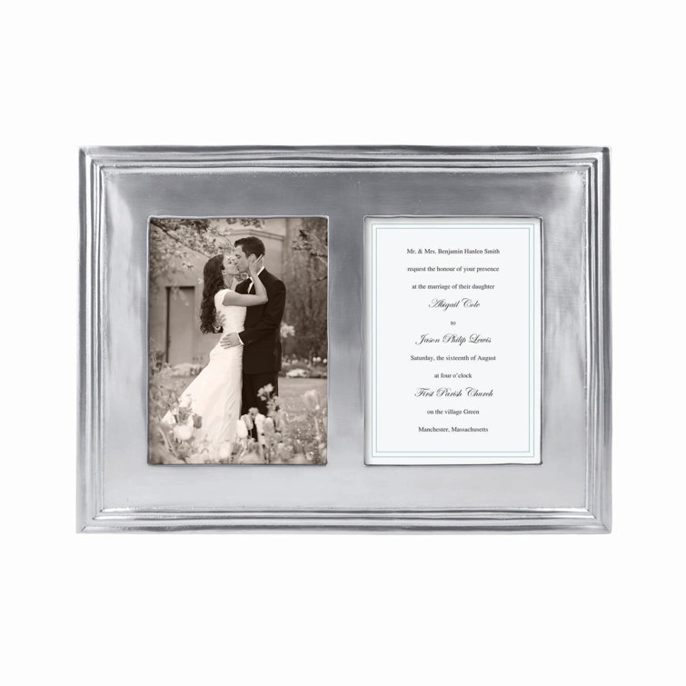 Elegant Classic Metal Double Frame for 5" x 7" Photos