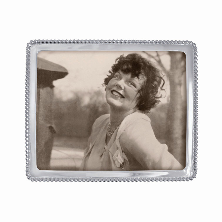 Elegant Silver Beaded 8x10 Picture Frame