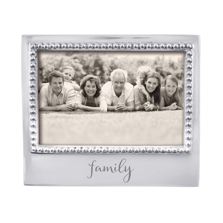 Classic Silver Polished Aluminum Family Picture Frame