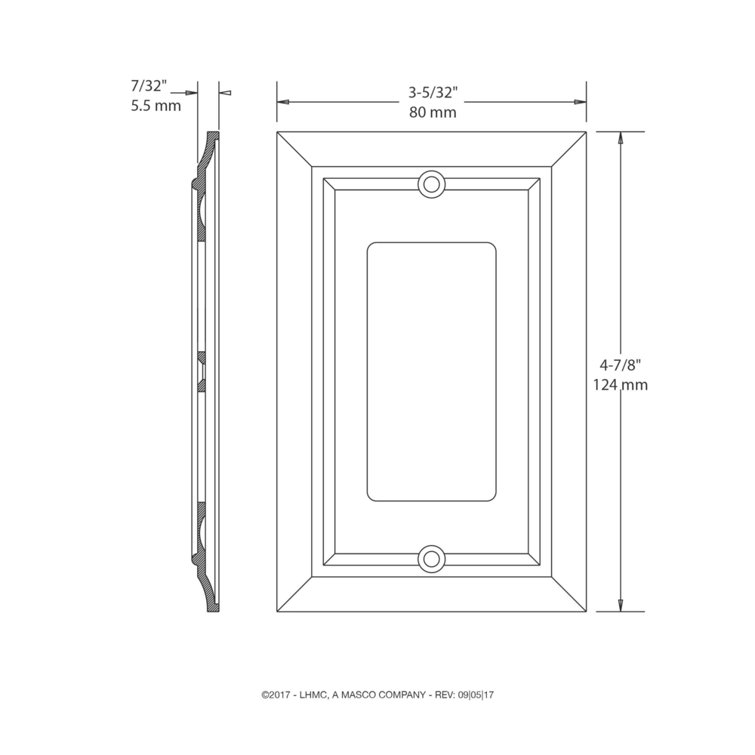 Matte Black Single Rocker Switch Wall Plate
