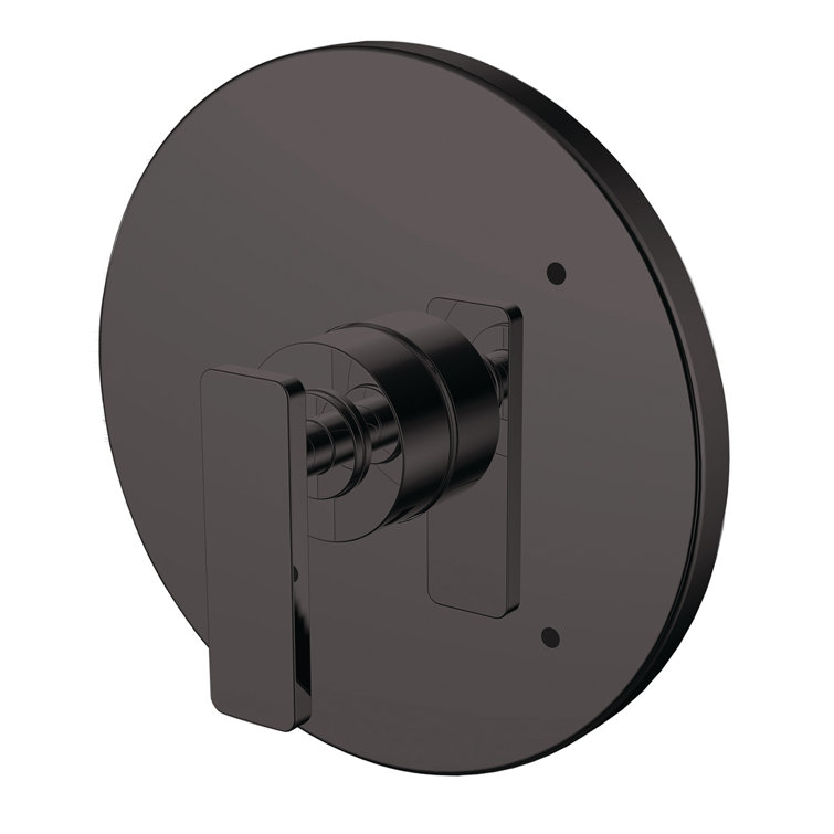 Modern Matte Black Lever Shower Valve Trim Kit with Precision Control