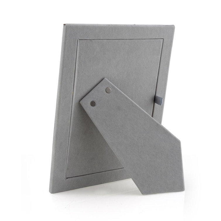 Silver Faux Croc 4x6 Picture Frame with Velvet Backing