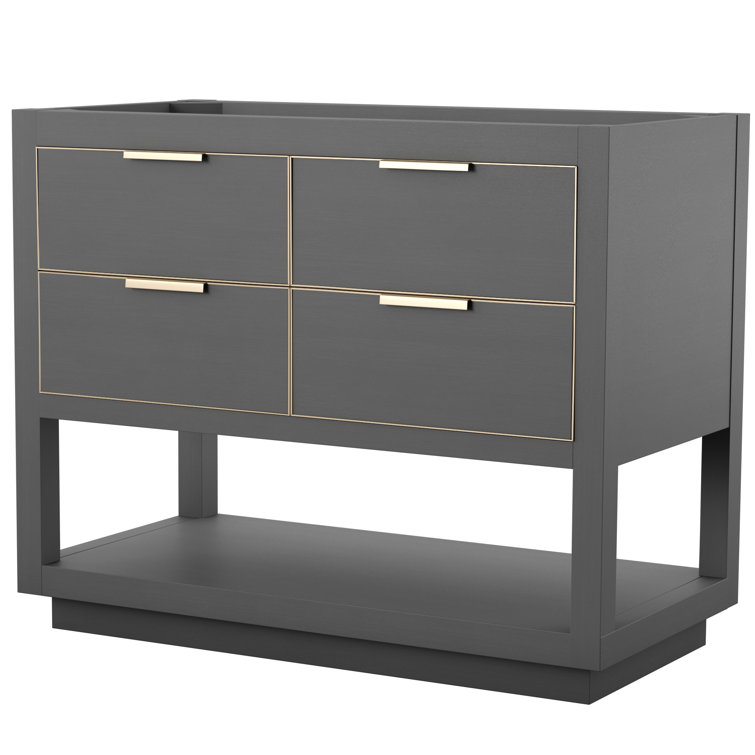 Twilight Gray 42" Single Freestanding Solid Wood Vanity