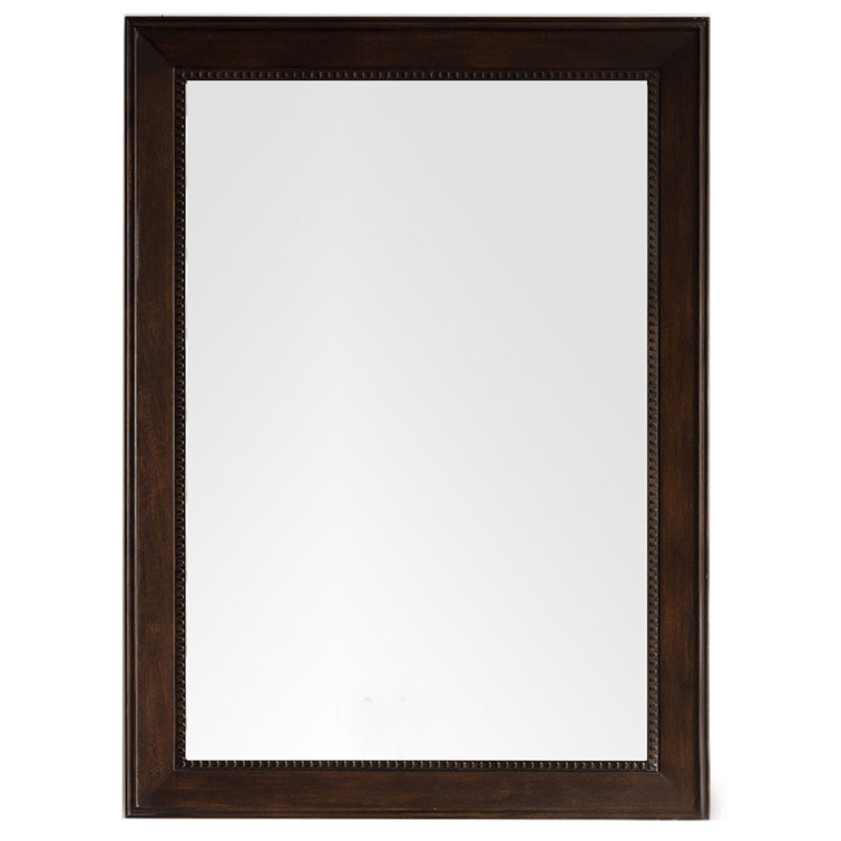 Burnished Mahogany Rectangular Wood Framed Mirror