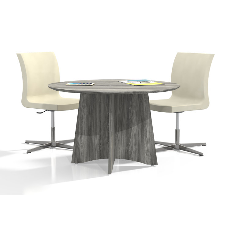 Gray Steel 48" Round Laminate Conference Table