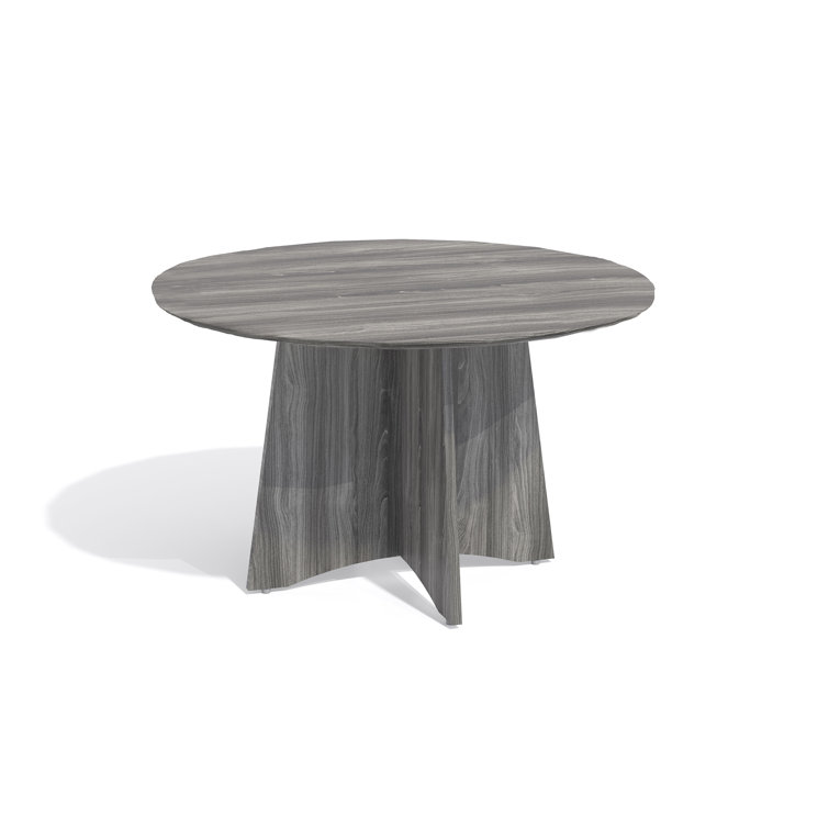 Gray Steel 48" Round Laminate Conference Table